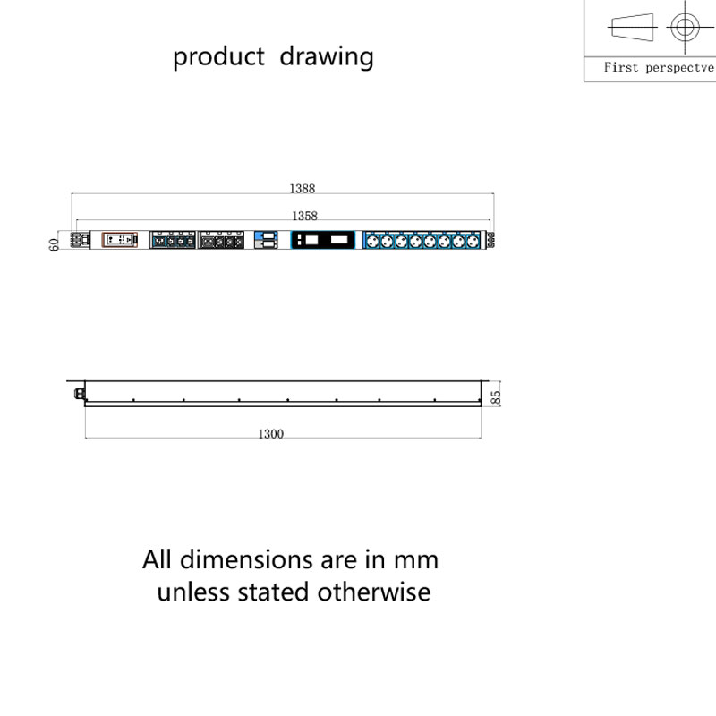 Hidrolik Manyetik Devre 16 Çıkışlı Dikey TCP/IP Sensör eco Smart Rack Pdu